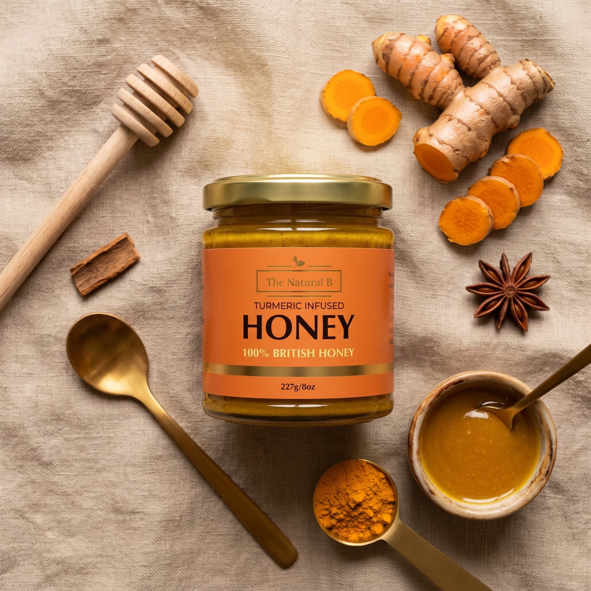 Turmeric Infused Honey - 100% British